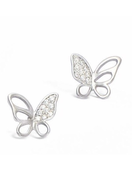 BOUCLES D'OREILLES ARGENT PAPILLON