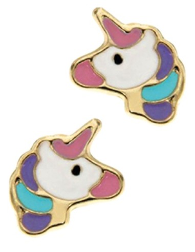 BOUCLES D'OREILLES OR LICORNE