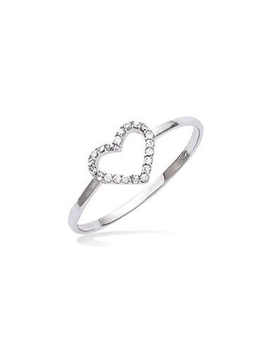 BAGUE ARGENT ET OXYDE COEUR