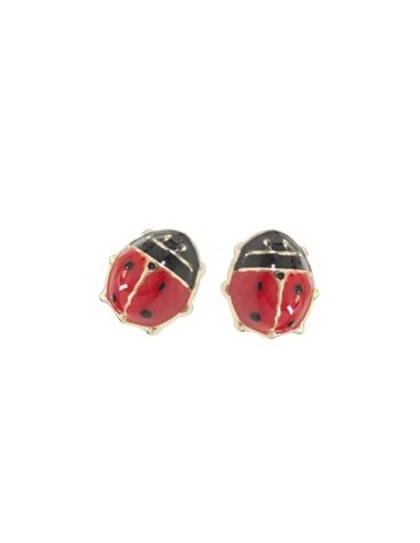 BOUCLES D'OREILLES COCCINELLES OR