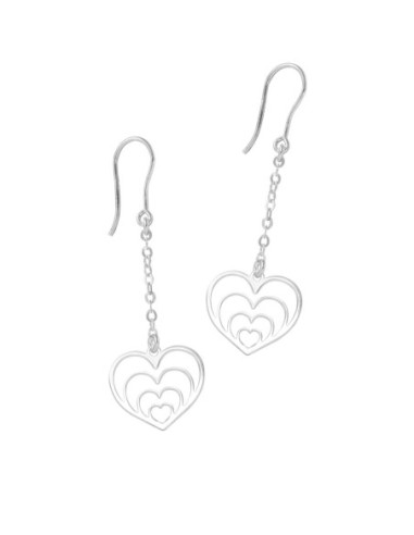 BOUCLES D'OREILLES COEUR ARGENT