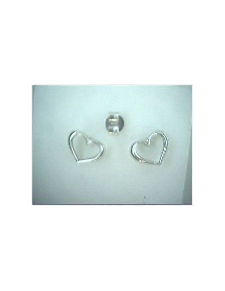 BOUCLES D'OREILLES COEUR ARGENT