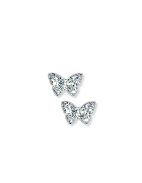 BOUCLES D’OREILLES ARGENT ET OXYDES PAPILLONS