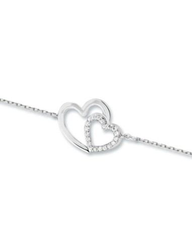 Bracelet Argent  Coeur oxydes