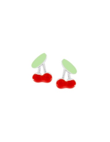 BOUCLES D’OREILLES ARGENT CERISES ENFANT