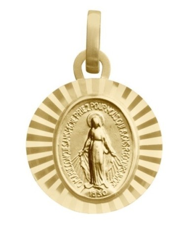 PENDENTIF MÉDAILLON VIERGE MARIE OR