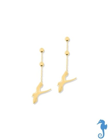 BOUCLES D'OREILLES OR PAILLE EN QUEUE