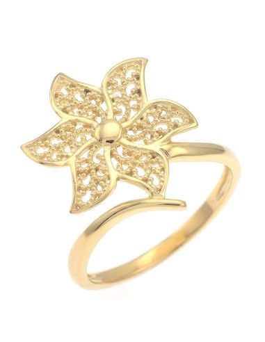 BAGUE ARGENT TEINTE FLEUR YLANG YLANG