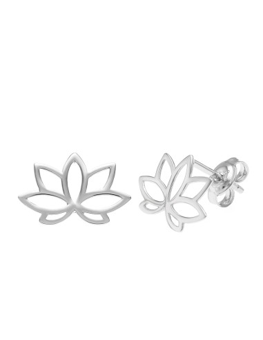 BOUCLES D'OREILLES ARGENT FLEUR DE LOTUS