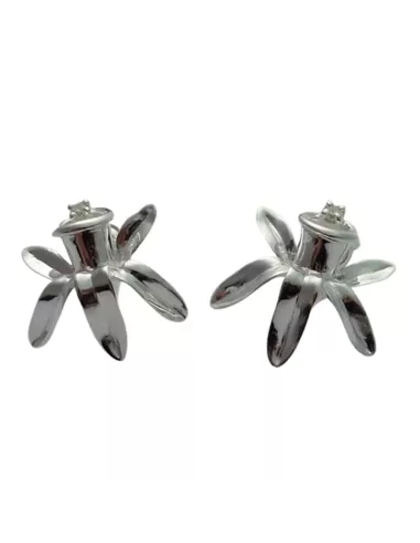 BOUCLES D'OREILLES ARGENT FLEUR DE VANILLE