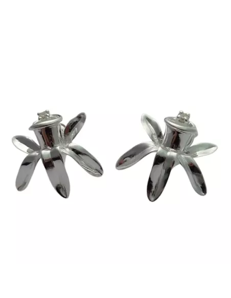 BOUCLES D'OREILLES ARGENT FLEUR DE VANILLE