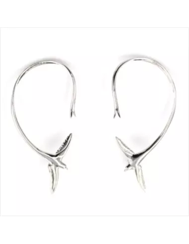 BOUCLES D'OREILLES ARGENT PAILLE EN QUEUE