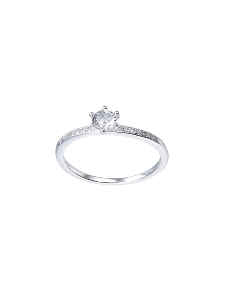 BAGUE ARGENT SOLITAIRE