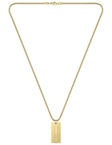 COLLIER ACIER LACOSTE HOMME